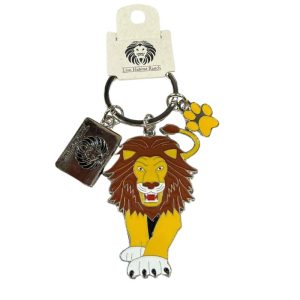 Lion Habitat Ranch Logo Keychain with Lion and Pawprint