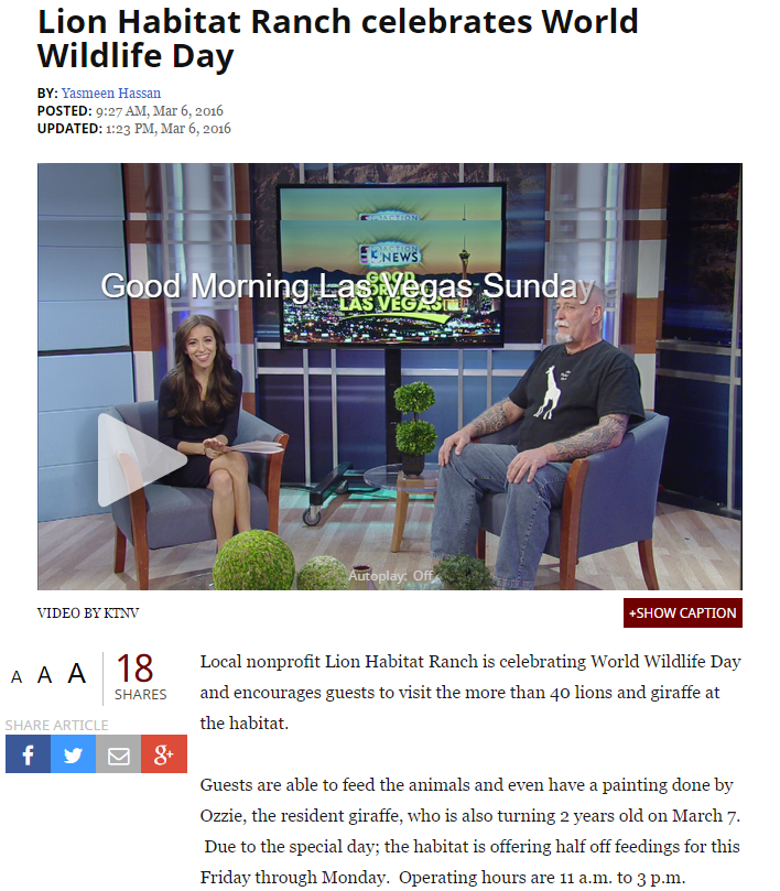 Lion Habitat Ranch celebrates World Wildlife Day - Story.clipular (1)